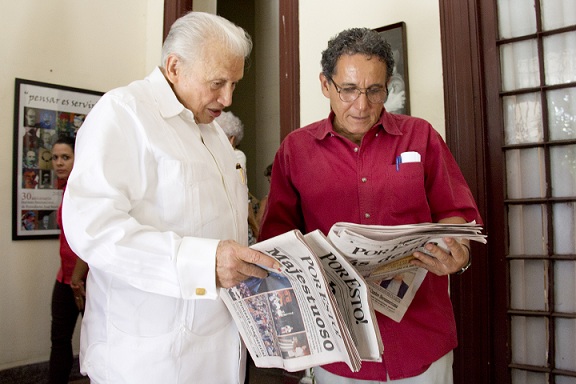 Mario Menéndez en el Instituto de Periodismo José Martí