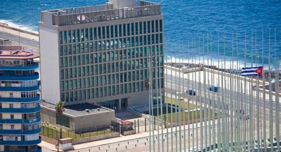 Vista aerea de la Embajada de Estados Unidos en Cuba