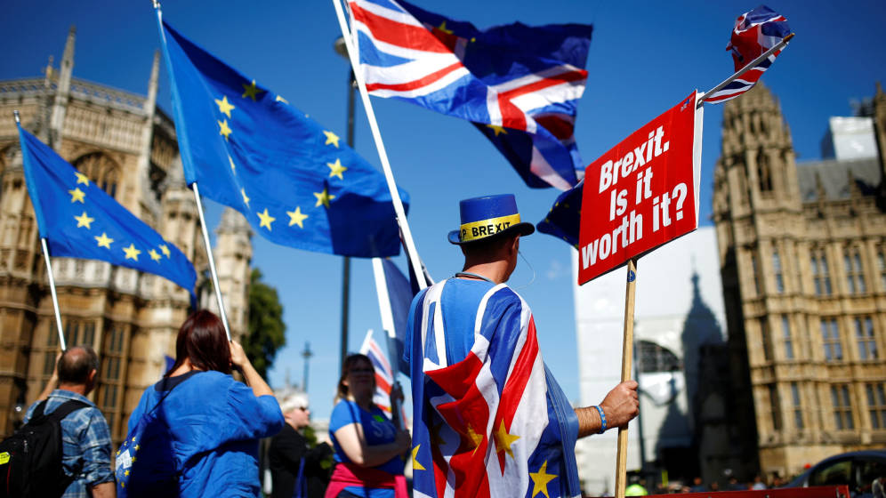 Brexit: Manifestantes pro-Unión Europea