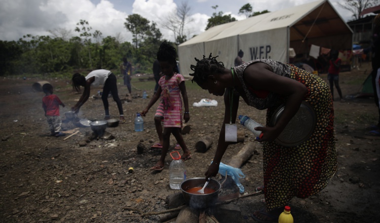 Migrantes en el Darién