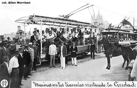 Tranvías de la época-Cuba-1916