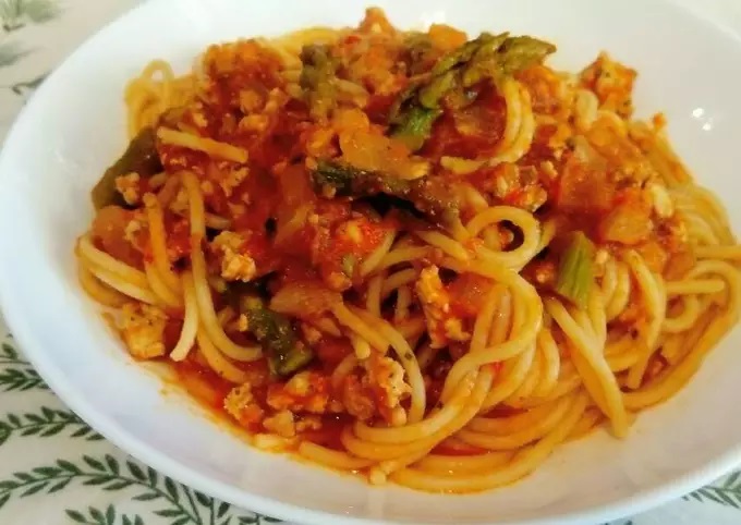 Espaguetis con verduras