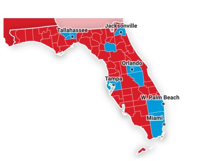 Resultado electoral del año 2020 en EEUU