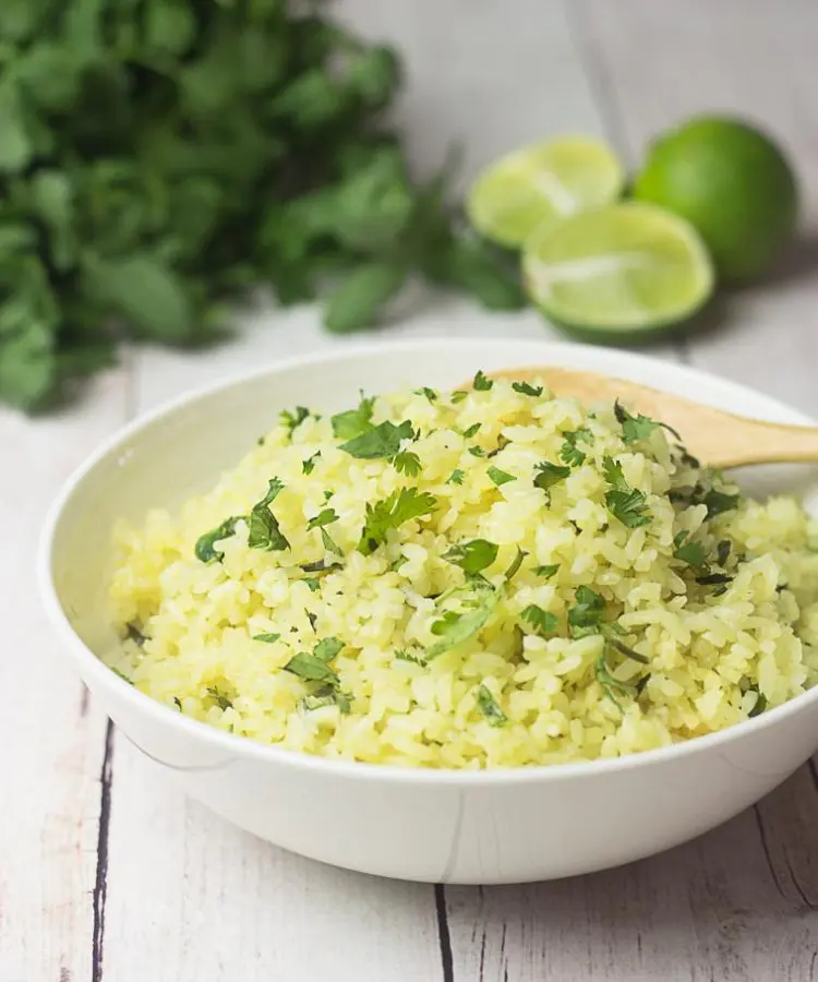 Arroz con cilantro