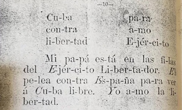 “Cartilla para aprender a leer en las escuelas”, facsímil atesorado en la Colección Cubana de la Biblioteca Nacional “José Martí”.