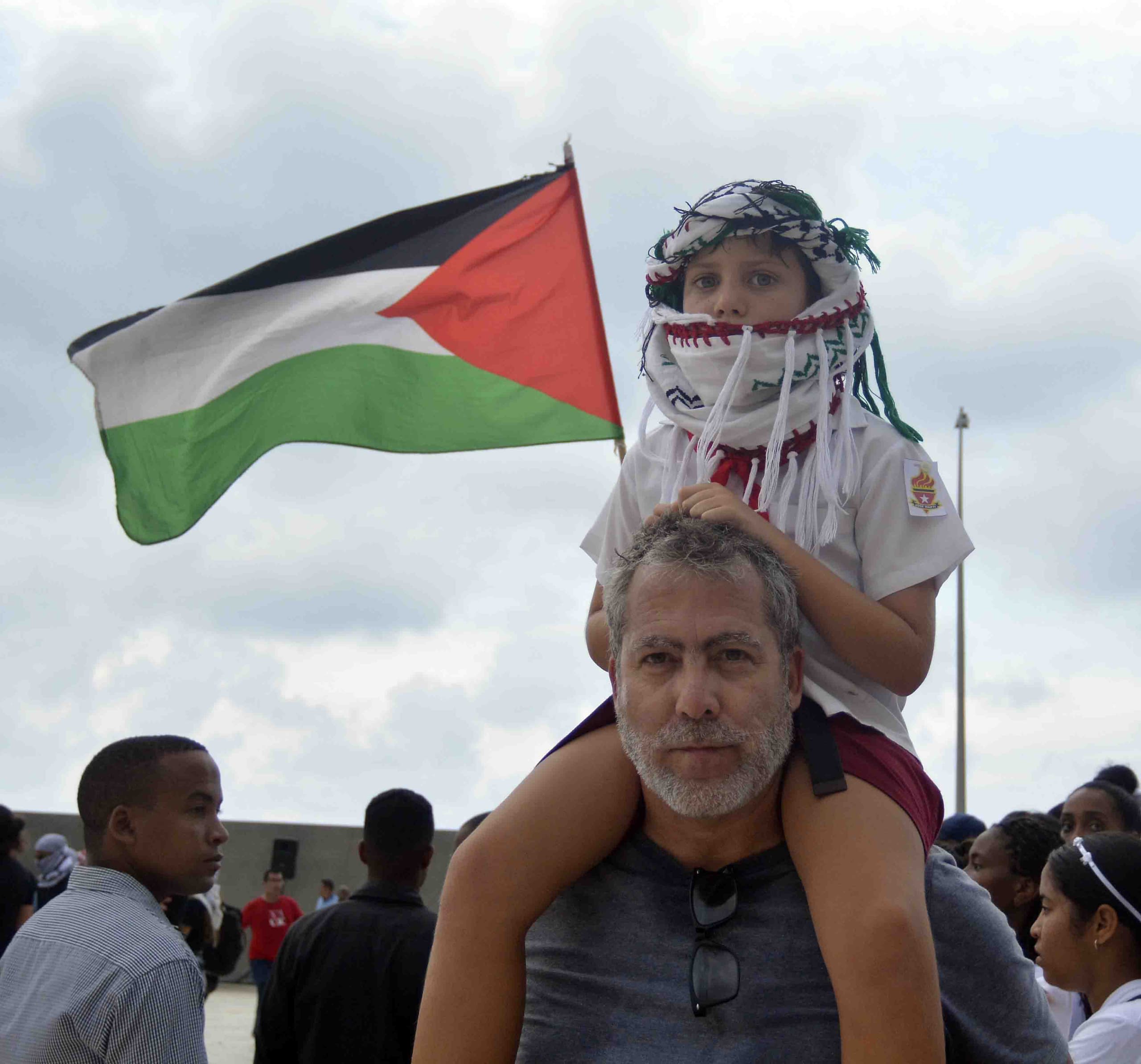 La Habana marcha en solidaridad con Palestina. 