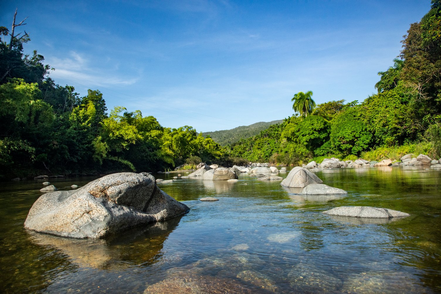 Desde las aguas del río Duaba.