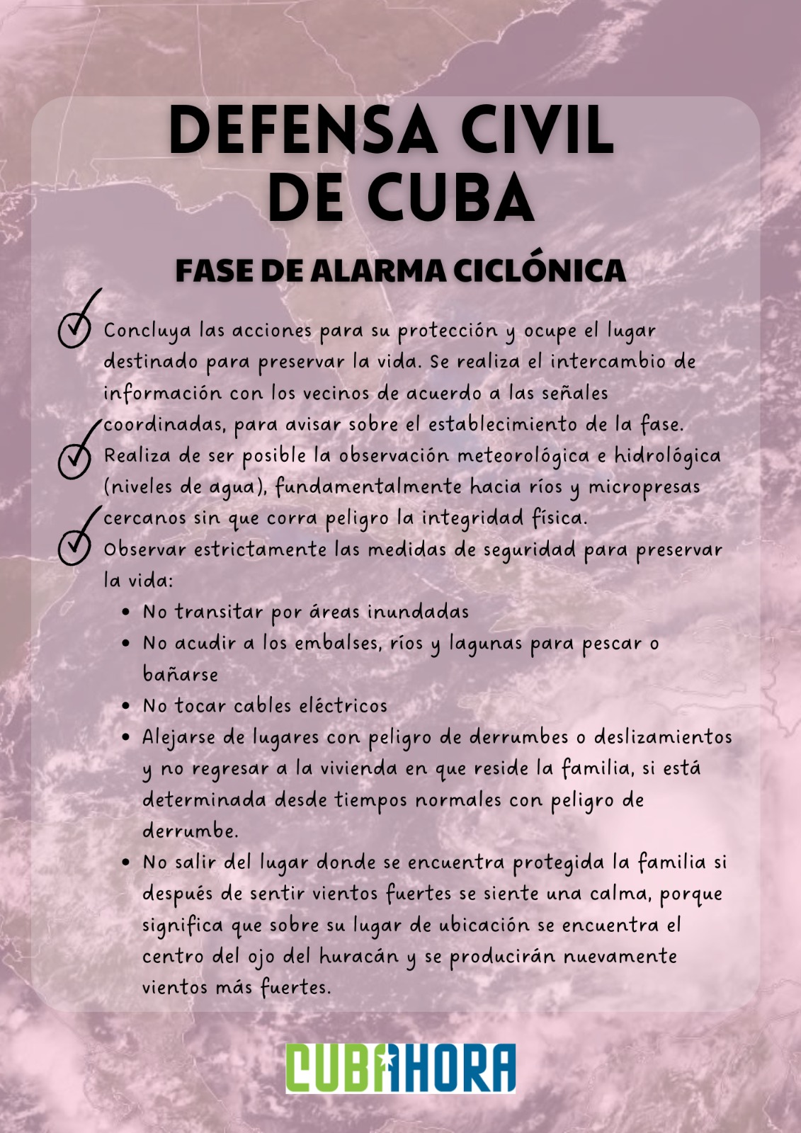 FASE DE ALARMA CICLÓNICA