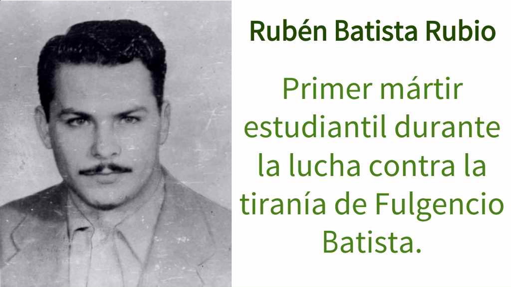Rubén Batista Rubio, símbolo de su generación Rubén Batista Rubio, símbolo de su generación