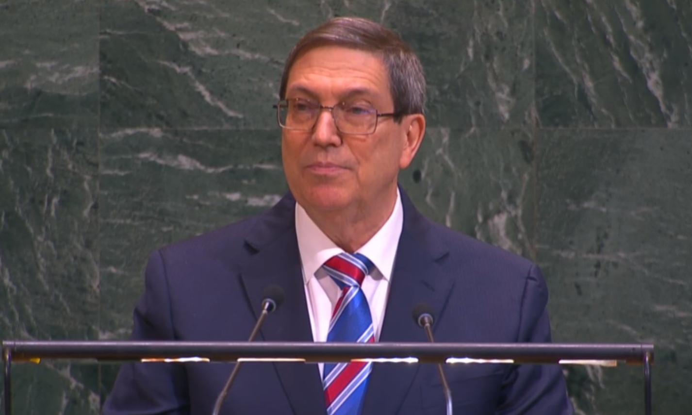 Canciller cubano en la Asamblea General de la ONU. 7 de julio de 2026.